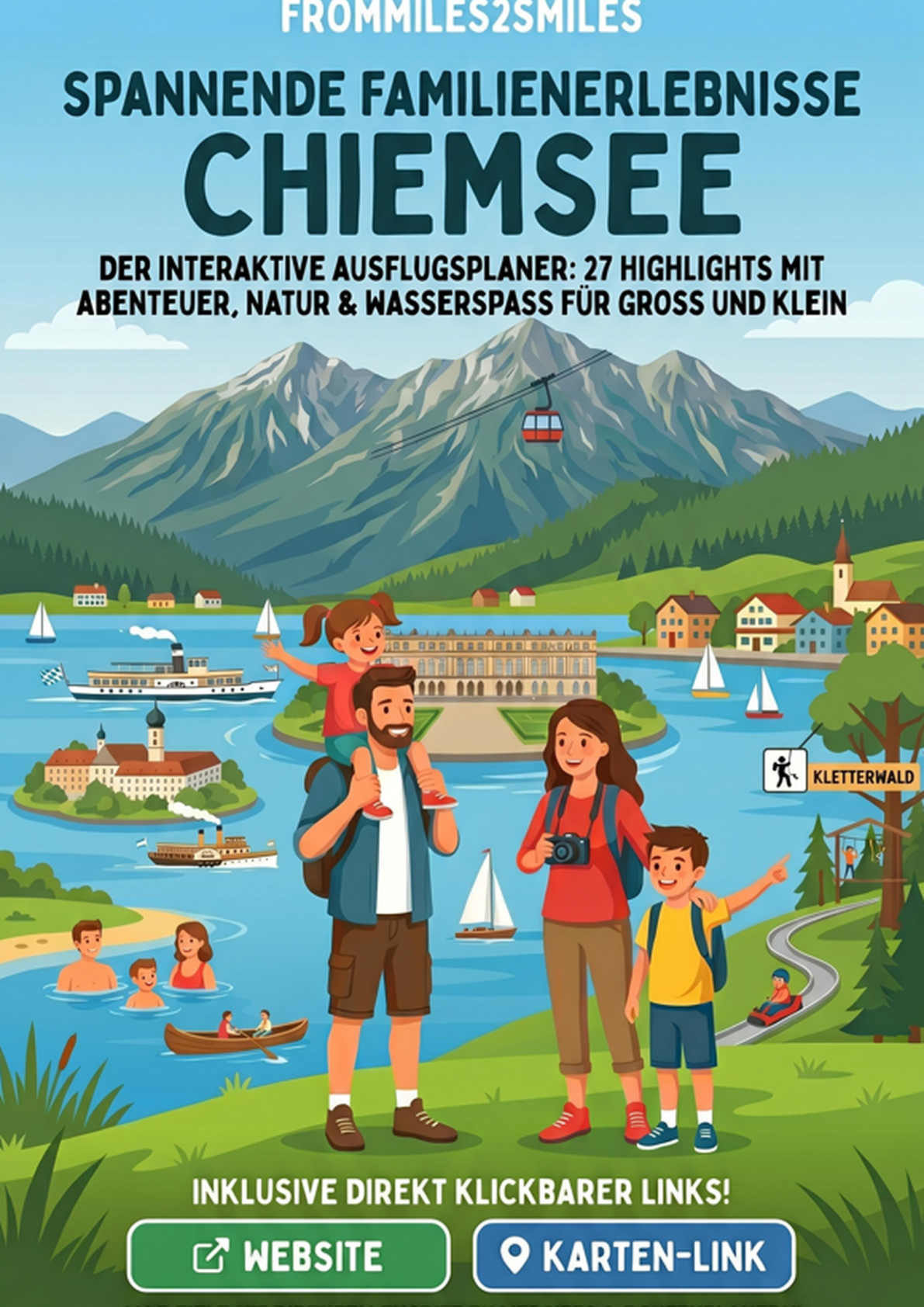 Cover des PDF-Guides Chiemsee mit Kindern